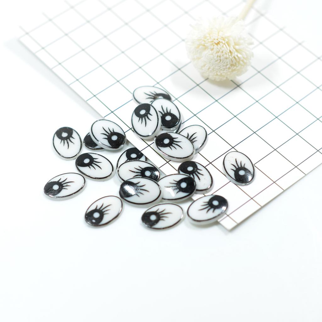 Art Craft Toys - Flache Ovale Cartoon-Augen aus Kunststoff für