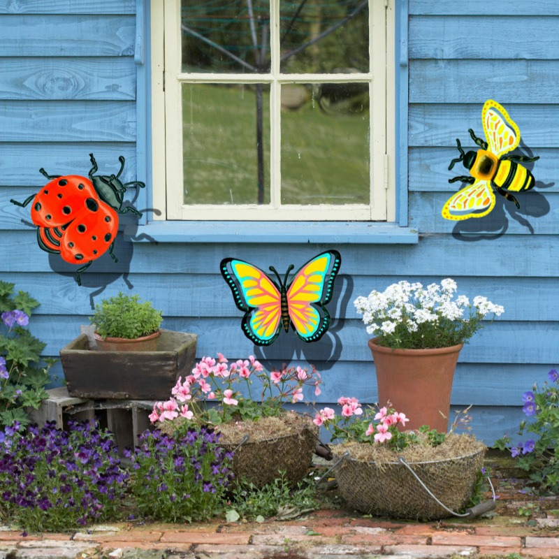 Art Craft Ladybug - 3-teiliges Schmetterling-Eisenkunst-Set für Heimdekoration, Bienen- und