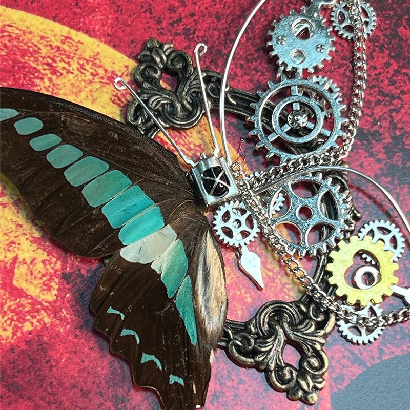 Art Craft Butterfly - Steampunk Schmetterlingsrahmen DIY-Set Echtes Insektenexemplar Mechanisches