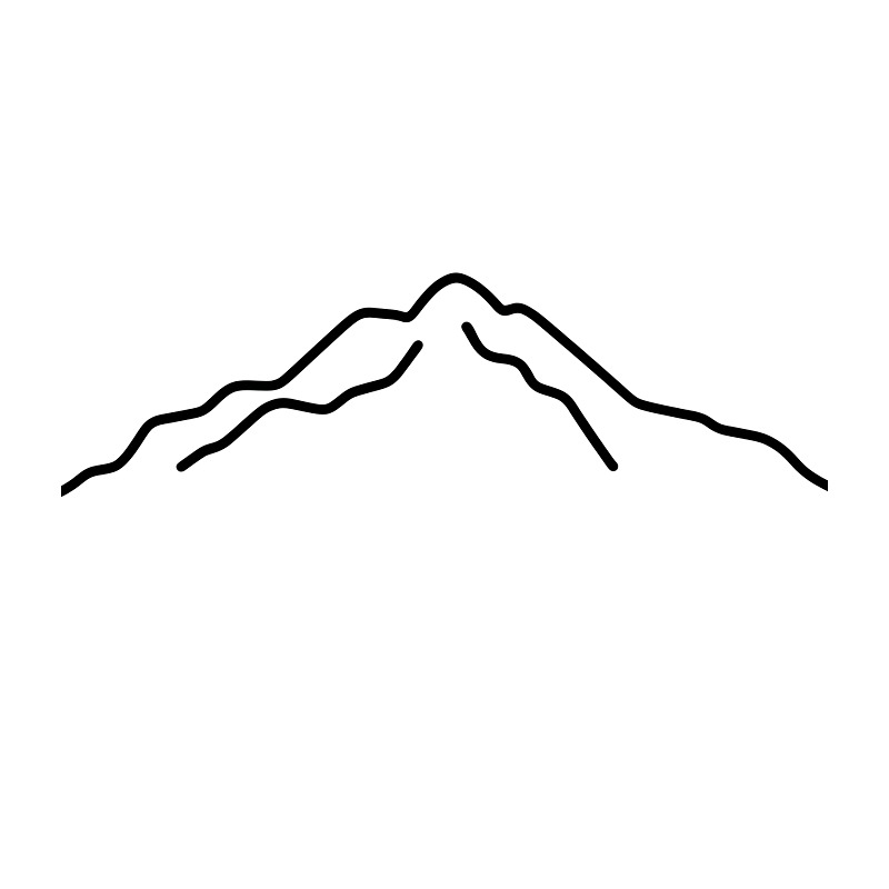 Art Craft Online - Minimalistisches Berglinien-Kunstbild Wärmeübertragungsvinyl HTV Bügelfolie DIY