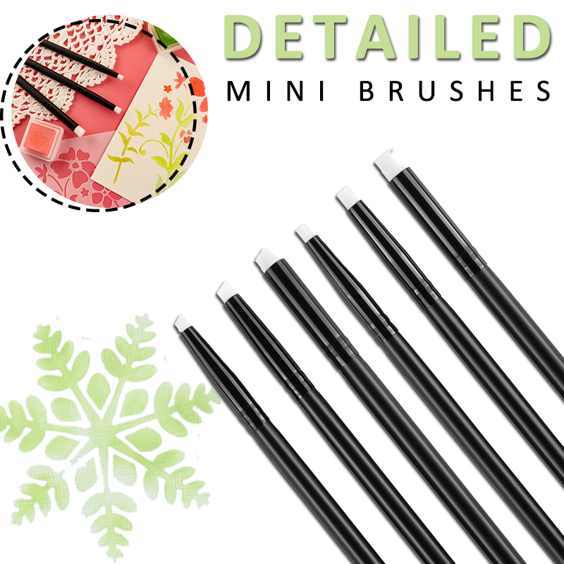 Art Craft Blend - Mini-Mischpinsel mit abgewinkelter/flacher Spitze, detaillierte Mischpinsel,