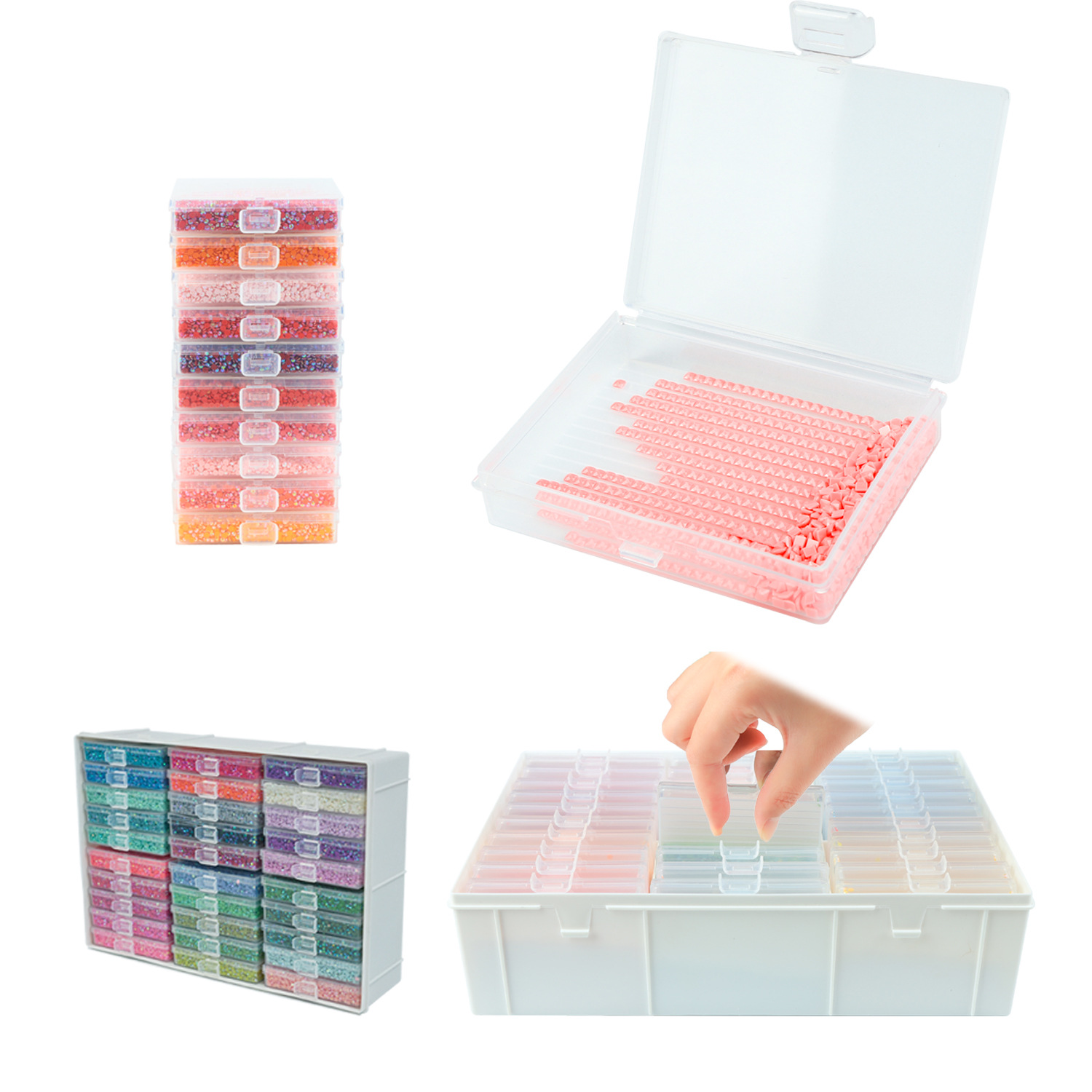 Art Craft Organizer - Diamond Painting Kunst-Set mit 60 Aufbewahrungsboxen