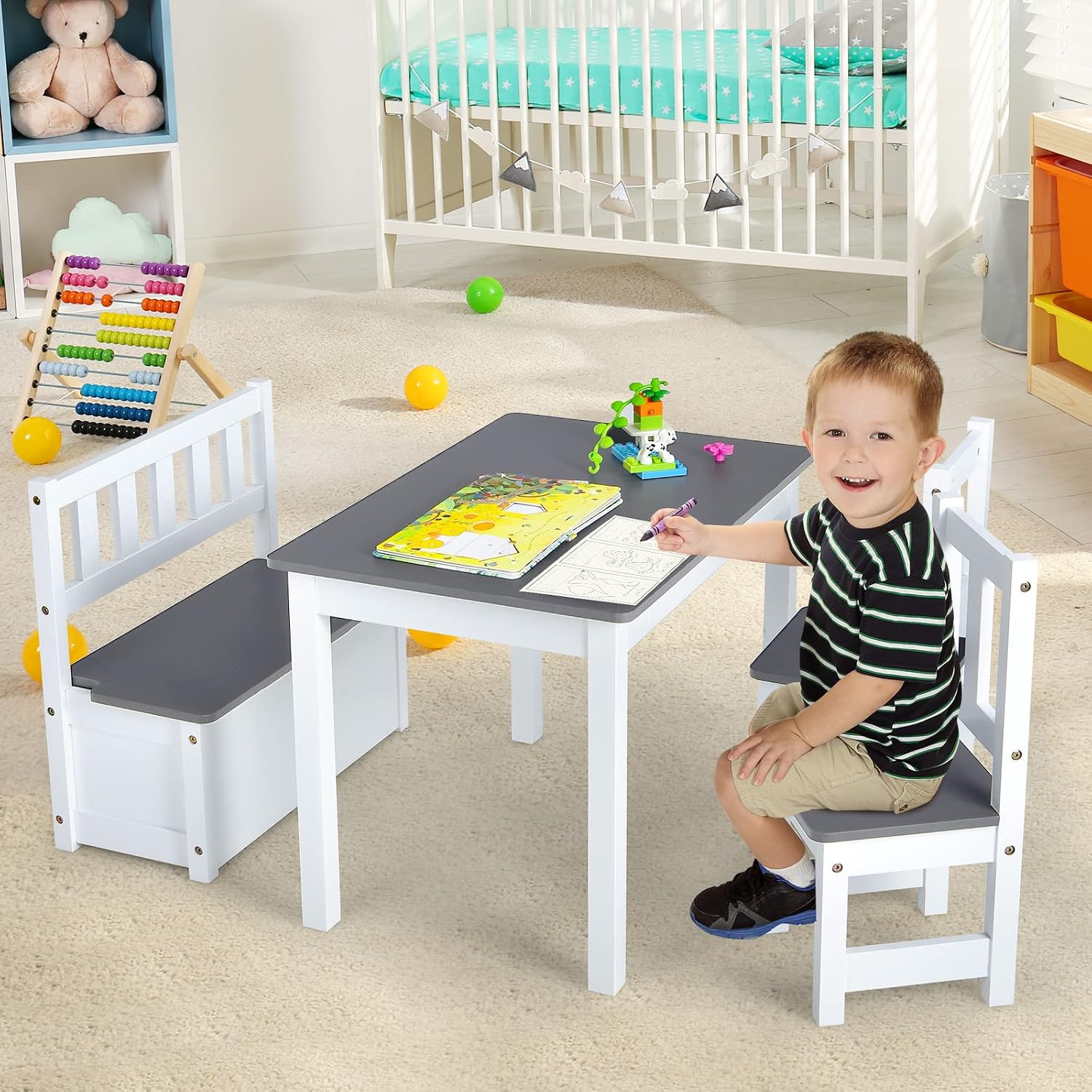 Holztisch- und Stuhlset für Ki – Art Craft For Toddlers Bewertung und Preis