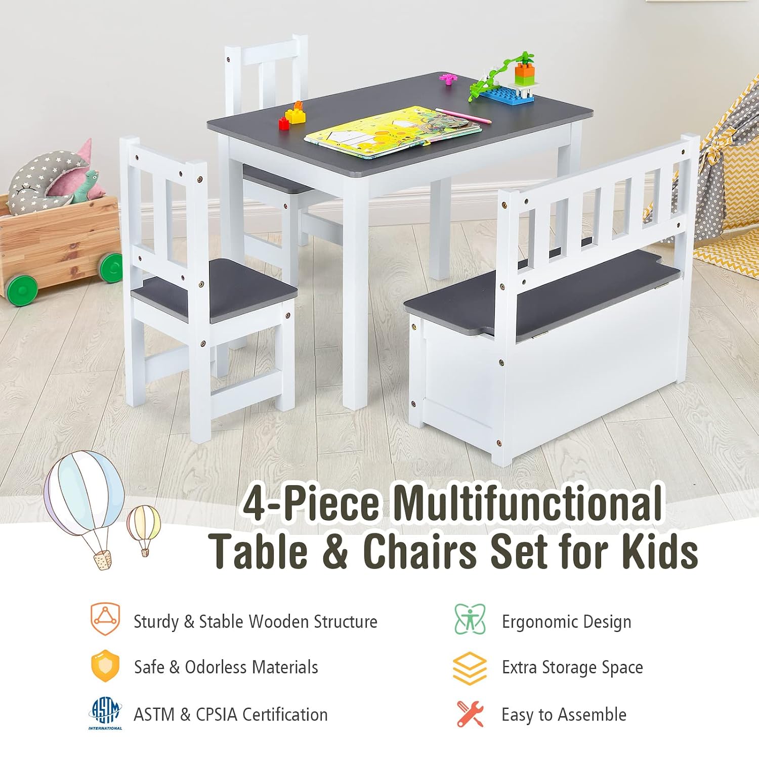 Holztisch- und Stuhlset für Ki – Art Craft For Toddlers Bewertung und Preis