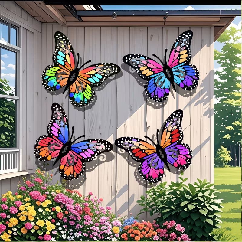 4 Stück bunte Metall-Schmetter – Art Craft Butterfly Bewertung und Preis