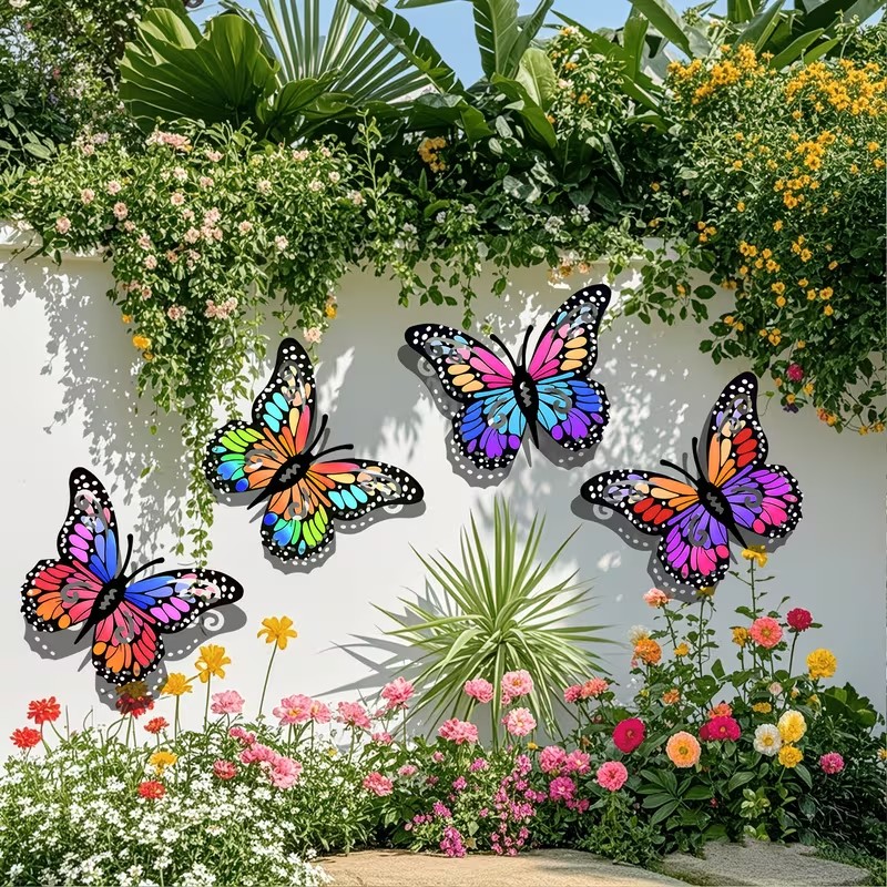 4 Stück bunte Metall-Schmetter – Art Craft Butterfly Bewertung und Preis