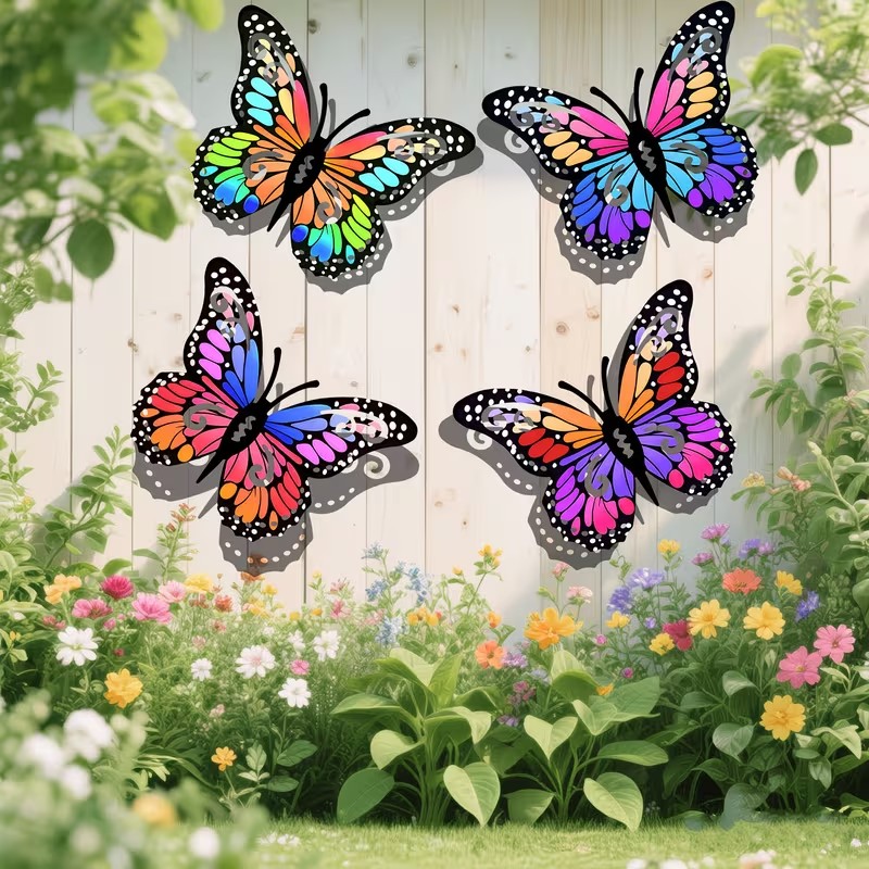 4 Stück bunte Metall-Schmetter – Art Craft Butterfly Bewertung und Preis