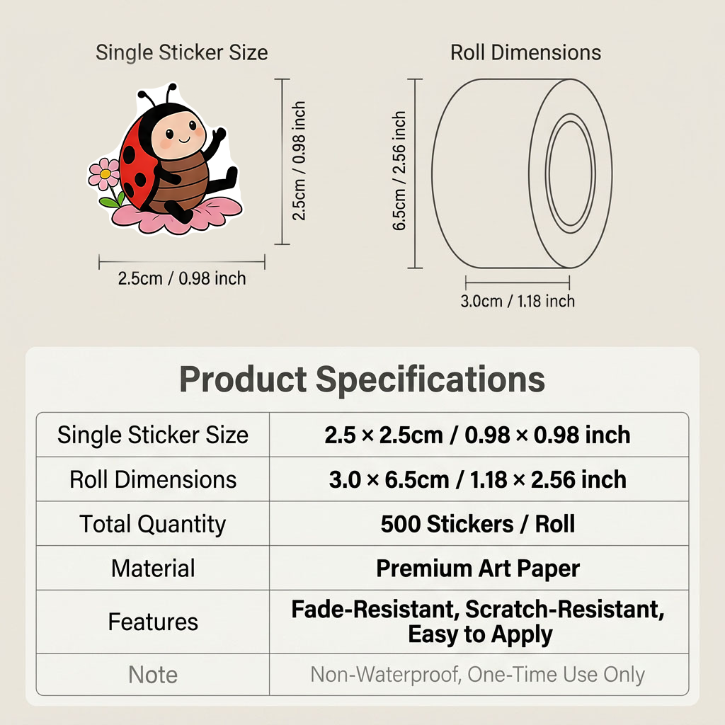 500 Stück Cartoon-Marienkäfer- – Art Craft Ladybug Bewertung und Preis
