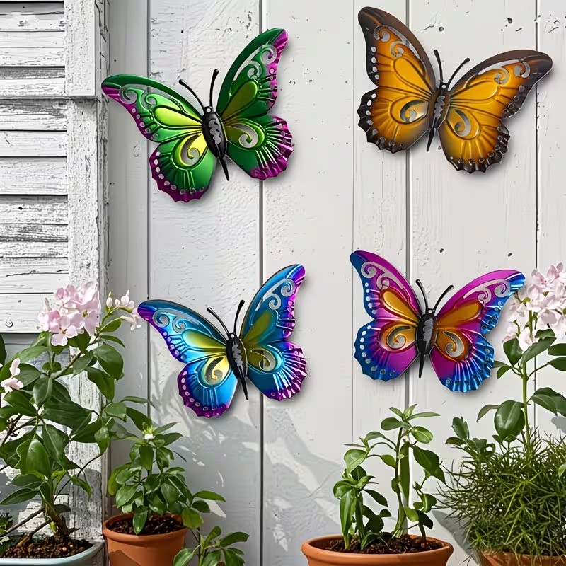 4 Stück bunte Metall-Schmetter – Art Craft Butterfly Bewertung und Preis
