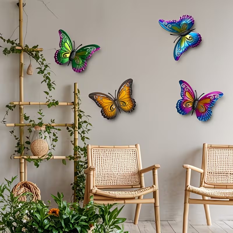 4 Stück bunte Metall-Schmetter – Art Craft Butterfly Bewertung und Preis
