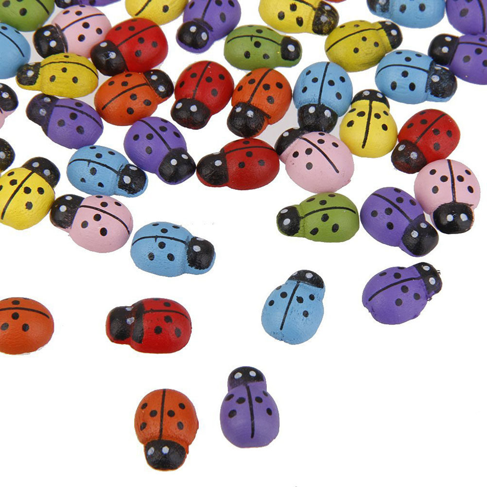 100 Stück Holz-Marienkäfer Min – Art Craft Ladybug Bewertung und Preis
