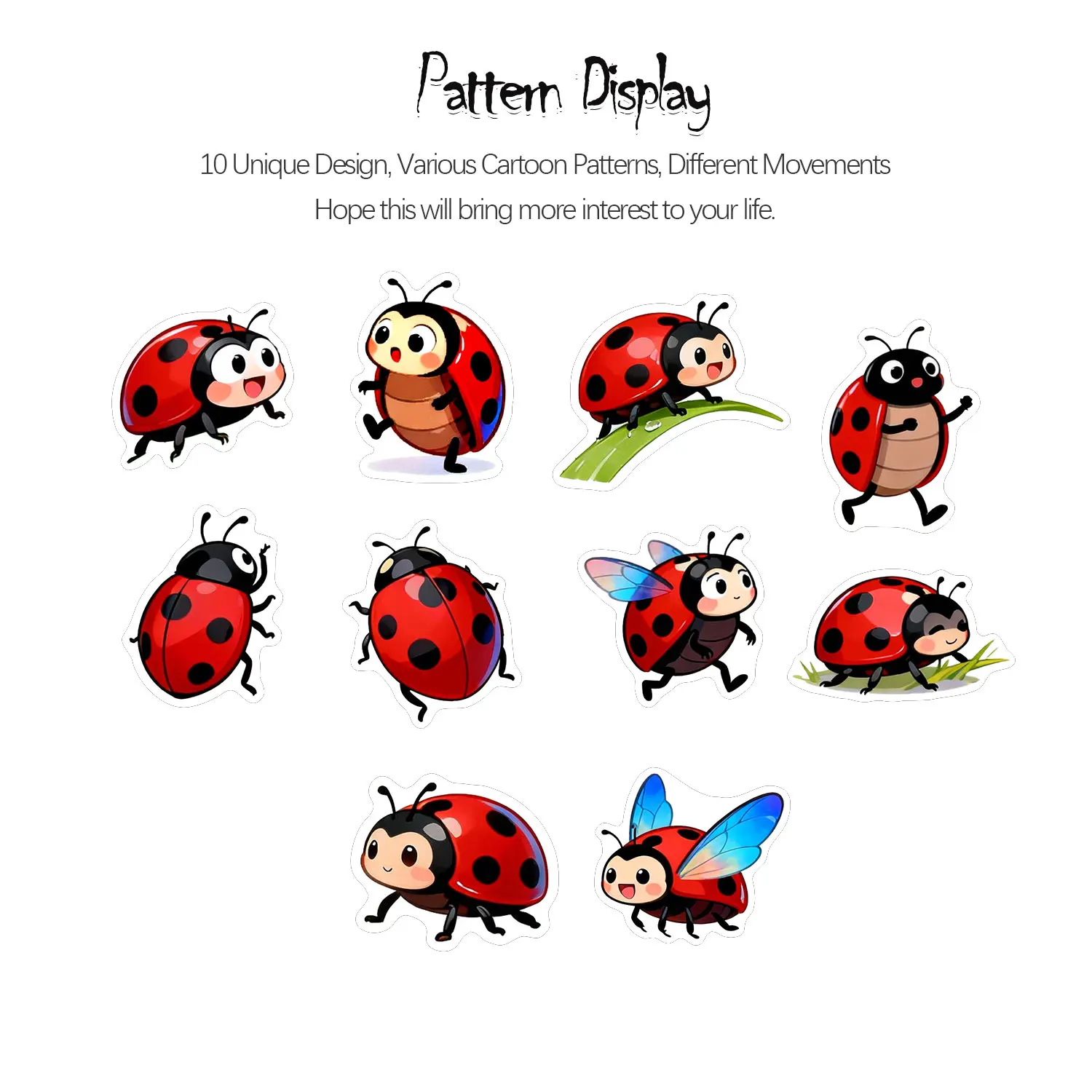 1 Rolle (500 Stück) 10 unregel – Art Craft Ladybug Bewertung und Preis